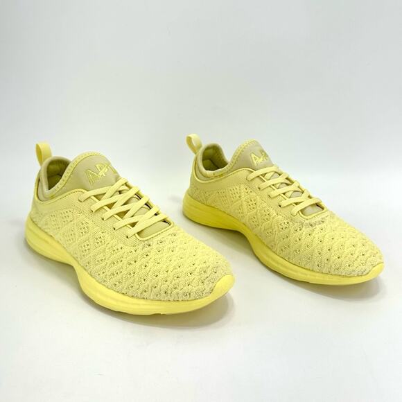 APL Techloom Phantom Women Running Shoes/Sneakers Size 8.5 Yellow Laced Slip-On - Picture 1 of 16